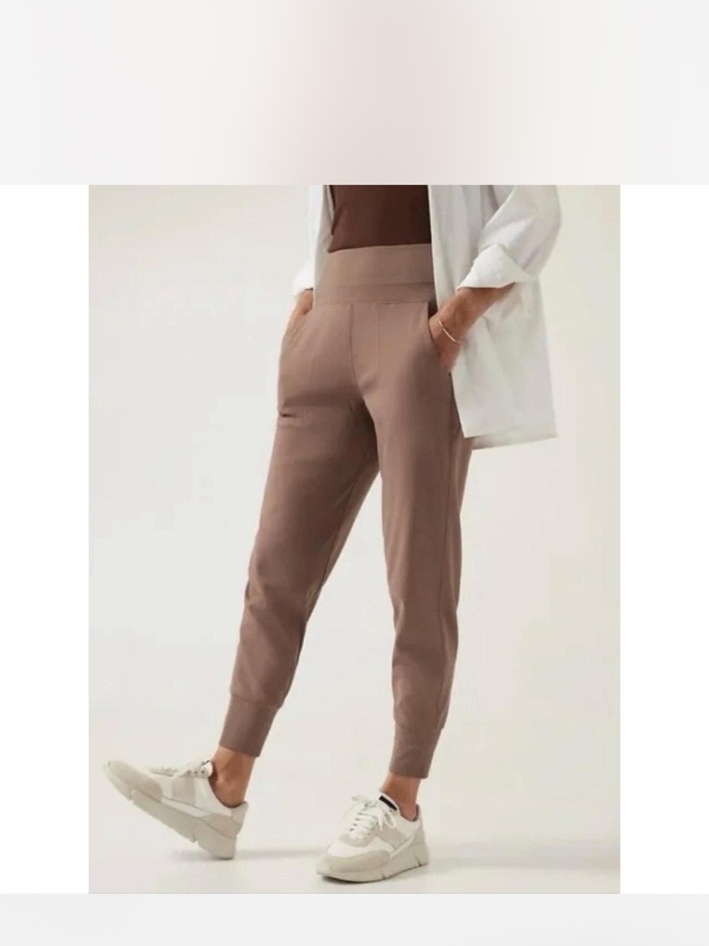 Athleta high rise Venice joggers Brown Taupe medium